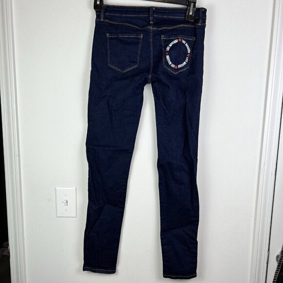 Love Moschino Women's Dark Wash Blue Stretch Skinny Jeans Q38749S3379 Size 28 - Picture 4 of 9
